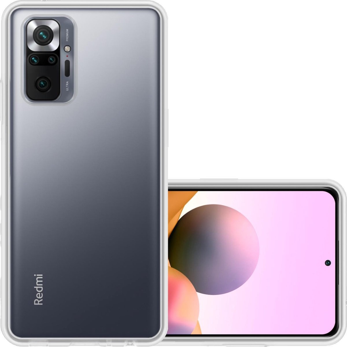 NoXx Hoes Geschikt voor Xiaomi Redmi Note 10 Pro Hoesje Cover Siliconen Back Case Hoes - Transparant