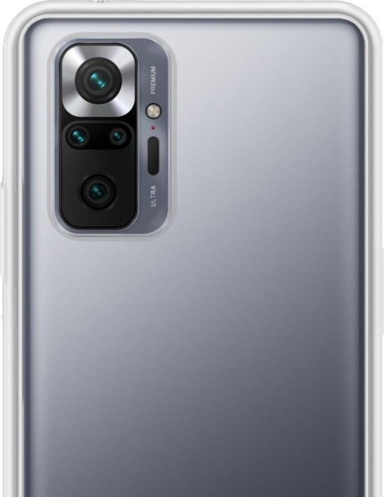 NoXx Hoes Geschikt voor Xiaomi Redmi Note 10 Pro Hoesje Cover Siliconen Back Case Hoes - Transparant - 2x