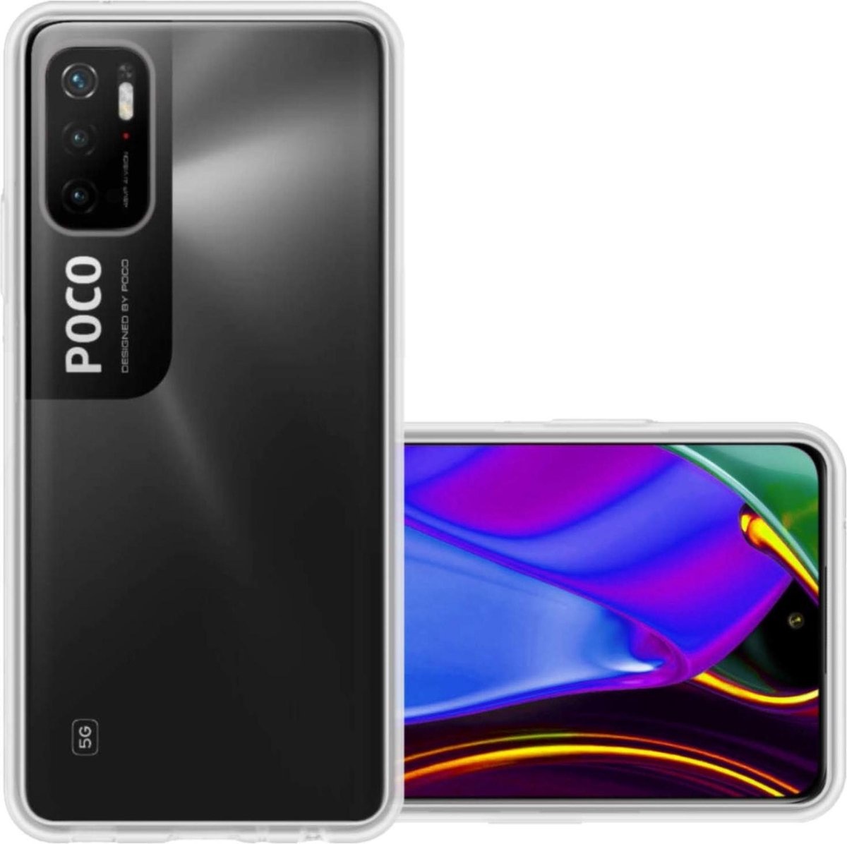 NoXx Xiaomi Poco M3 Pro Hoesje Transparant Cover Silicone Case Hoes