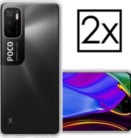 NoXx NoXx Xiaomi Poco M3 Pro hoesje siliconen - Transparant - 2 PACK