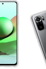 Nomfy Hoesje Geschikt voor Redmi Note 10S Hoesje Siliconen Cover Case - Hoes Geschikt voor Redmi Note 10S Hoes Back Case - 2-PACK - Transparant