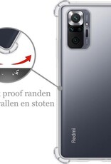 Nomfy Hoesje Geschikt voor Xiaomi Redmi Note 10 Pro Hoesje Shock Proof Cover Case Shockproof - Hoes Geschikt voor Xiaomi Redmi Note 10 Pro Hoes Siliconen Back Case - Transparant