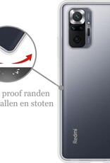 Nomfy Hoesje Geschikt voor Xiaomi Redmi Note 10 Pro Hoesje Siliconen Cover Case - Hoes Geschikt voor Xiaomi Redmi Note 10 Pro Hoes Back Case - Transparant