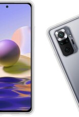 Nomfy Hoesje Geschikt voor Xiaomi Redmi Note 10 Pro Hoesje Siliconen Cover Case - Hoes Geschikt voor Xiaomi Redmi Note 10 Pro Hoes Back Case - Transparant