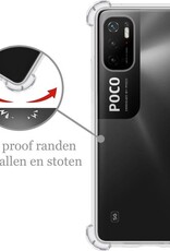 Nomfy Hoesje Geschikt voor Poco M3 Pro Hoesje Shock Proof Cover Case Shockproof - Hoes Geschikt voor Xiaomi Poco M3 Pro Hoes Siliconen Back Case - Transparant