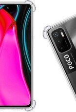 Nomfy Hoesje Geschikt voor Poco M3 Pro Hoesje Shock Proof Cover Case Shockproof - Hoes Geschikt voor Xiaomi Poco M3 Pro Hoes Siliconen Back Case - Transparant