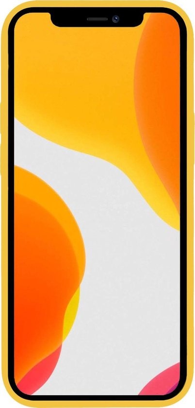 NoXx Hoes Geschikt voor iPhone X Hoesje Cover Siliconen Back Case Hoes - Geel - 2x