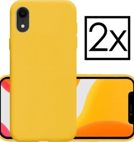 NoXx NoXx iPhone XR hoesje siliconen - Geel - 2 PACK