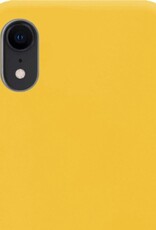 NoXx Hoes Geschikt voor iPhone XR Hoesje Cover Siliconen Back Case Hoes - Geel - 2x
