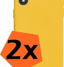 Nomfy Nomfy iPhone XR hoesje siliconen - Geel - 2 PACK