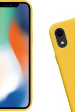Nomfy Hoesje Geschikt voor iPhone XR Hoesje Siliconen Cover Case - Hoes Geschikt voor iPhone XR Hoes Back Case - 2-PACK - Geel