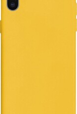 NoXx Hoes Geschikt voor iPhone Xs Max Hoesje Cover Siliconen Back Case Hoes - Geel - 2x