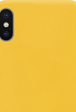 NoXx Hoes Geschikt voor iPhone Xs Max Hoesje Cover Siliconen Back Case Hoes - Geel - 2x