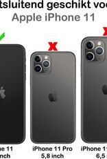 NoXx Hoes Geschikt voor iPhone 11 Hoesje Cover Siliconen Back Case Hoes - Geel
