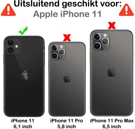 NoXx Hoes Geschikt voor iPhone 11 Hoesje Cover Siliconen Back Case Hoes - Geel