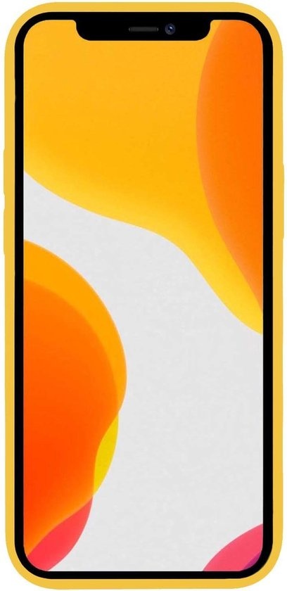 NoXx Hoes Geschikt voor iPhone 11 Hoesje Cover Siliconen Back Case Hoes - Geel - 2x
