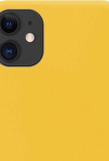 NoXx Hoes Geschikt voor iPhone 11 Hoesje Cover Siliconen Back Case Hoes - Geel - 2x