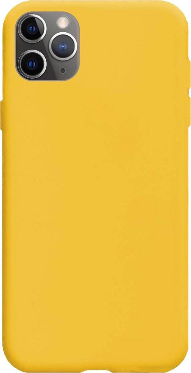 Nomfy Hoesje Geschikt voor iPhone 11 Pro Hoesje Siliconen Cover Case - Hoes Geschikt voor iPhone 11 Pro Hoes Back Case - Geel
