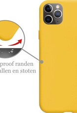 Nomfy Hoesje Geschikt voor iPhone 11 Pro Hoesje Siliconen Cover Case - Hoes Geschikt voor iPhone 11 Pro Hoes Back Case - Geel