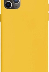NoXx Hoes Geschikt voor iPhone 11 Pro Max Hoesje Cover Siliconen Back Case Hoes - Geel