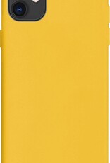 Nomfy Hoesje Geschikt voor iPhone 12 Hoesje Siliconen Cover Case - Hoes Geschikt voor iPhone 12 Hoes Back Case - Geel