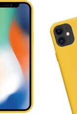 Nomfy Hoesje Geschikt voor iPhone 12 Pro Hoesje Siliconen Cover Case - Hoes Geschikt voor iPhone 12 Pro Hoes Back Case - Geel