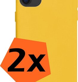 Nomfy Nomfy iPhone 12 Pro hoesje siliconen - Geel - 2 PACK