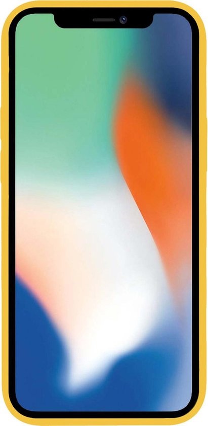 Nomfy Hoesje Geschikt voor iPhone 12 Pro Hoesje Siliconen Cover Case - Hoes Geschikt voor iPhone 12 Pro Hoes Back Case - 2-PACK - Geel
