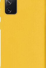 NoXx Hoes Geschikt voor Samsung S20 FE Hoesje Cover Siliconen Back Case Hoes - Geel
