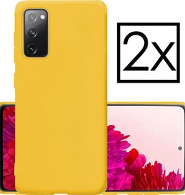 NoXx NoXx Samsung Galaxy S20FE hoesje siliconen - Geel - 2 PACK