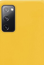 NoXx Hoes Geschikt voor Samsung S20 FE Hoesje Cover Siliconen Back Case Hoes - Geel - 2x
