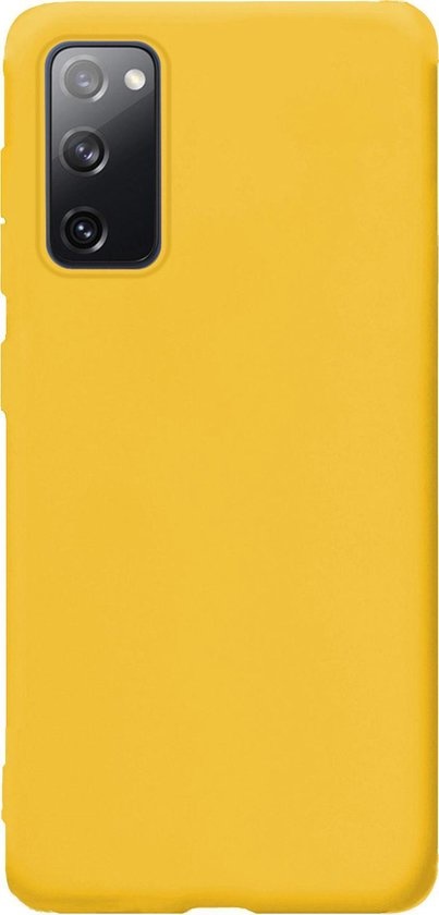 NoXx Hoes Geschikt voor Samsung S20 FE Hoesje Cover Siliconen Back Case Hoes - Geel - 2x