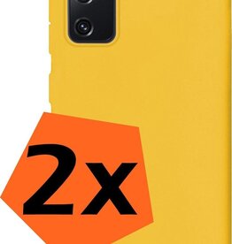 Nomfy Nomfy Samsung Galaxy S20FE hoesje siliconen - Geel - 2 PACK