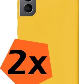 Nomfy Nomfy Samsung Galaxy S21 hoesje siliconen - Geel - 2 PACK