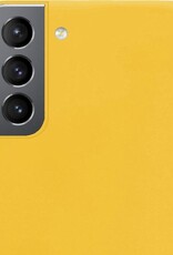 NoXx Hoes Geschikt voor Samsung S21 Plus Hoesje Cover Siliconen Back Case Hoes - Geel