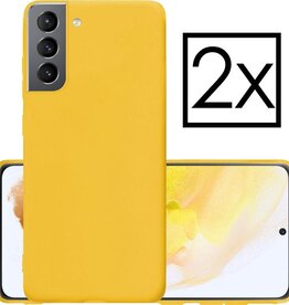 NoXx NoXx Samsung Galaxy S21 Plus hoesje siliconen - Geel - 2 PACK