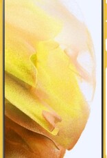 NoXx Hoes Geschikt voor Samsung S21 Plus Hoesje Cover Siliconen Back Case Hoes - Geel - 2x