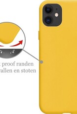 Nomfy Hoesje Geschikt voor iPhone 12 Pro Hoesje Siliconen Cover Case - Hoes Geschikt voor iPhone 12 Pro Hoes Back Case - Geel