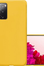 NoXx Hoes Geschikt voor Samsung S20 FE Hoesje Cover Siliconen Back Case Hoes - Geel