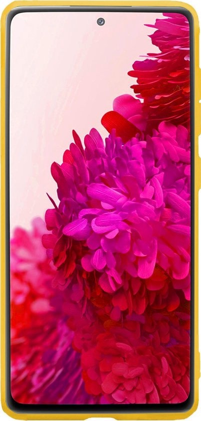 NoXx Hoes Geschikt voor Samsung S20 FE Hoesje Cover Siliconen Back Case Hoes - Geel - 2x