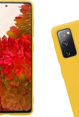 Nomfy Hoesje Geschikt voor Samsung S20 FE Hoesje Siliconen Cover Case - Hoes Geschikt voor Samsung Galaxy S20 FE Hoes Back Case - 2-PACK - Geel