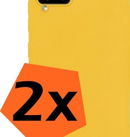 Nomfy Nomfy Samsung Galaxy A12 hoesje siliconen - Geel - 2 PACK
