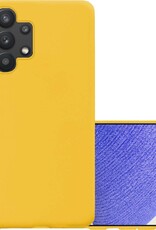 NoXx Hoes Geschikt voor Samsung A32 5G Hoesje Cover Siliconen Back Case Hoes - Geel