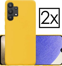 NoXx NoXx Samsung Galaxy A32 5G hoesje siliconen - Geel - 2 PACK