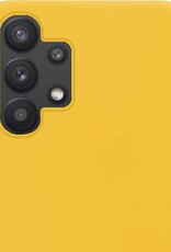 NoXx Hoes Geschikt voor Samsung A32 5G Hoesje Cover Siliconen Back Case Hoes - Geel - 2x