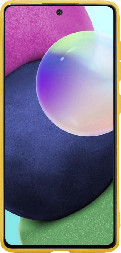 Nomfy Hoesje Geschikt voor Samsung A52 Hoesje Siliconen Cover Case - Hoes Geschikt voor Samsung Galaxy A52 Hoes Back Case - Geel