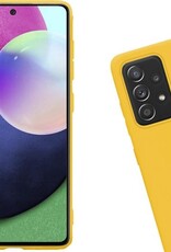 Nomfy Hoesje Geschikt voor Samsung A52 Hoesje Siliconen Cover Case - Hoes Geschikt voor Samsung Galaxy A52 Hoes Back Case - Geel