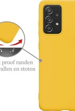 Nomfy Hoesje Geschikt voor Samsung A52 Hoesje Siliconen Cover Case - Hoes Geschikt voor Samsung Galaxy A52 Hoes Back Case - 2-PACK - Geel