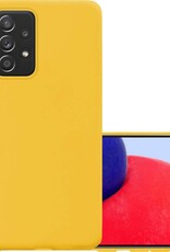 NoXx Hoes Geschikt voor Samsung A72 Hoesje Cover Siliconen Back Case Hoes - Geel