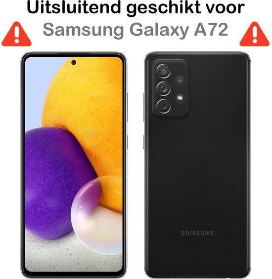 NoXx Hoes Geschikt voor Samsung A72 Hoesje Cover Siliconen Back Case Hoes - Geel